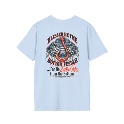 Blessed Be the Bottom Feeder Christian Fishing T-Shirt - Psalm 40:2