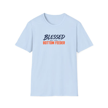 Blessed Be the Bottom Feeder Front & Back Christian Fishing T-Shirt - Psalm 40:2