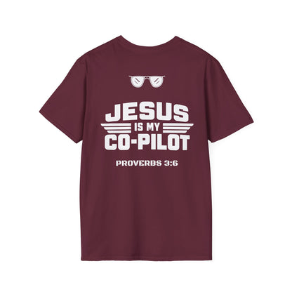 Jesus Is My Co-Pilot Proverbs 3:6 Christian T-Shirt