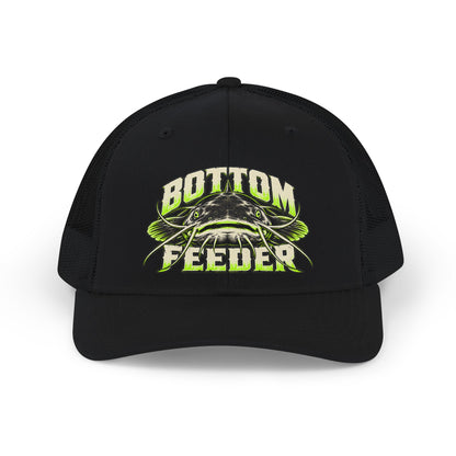 Bottom Feeder Catfish Trucker Hat - Black Richardson 112 Snapback