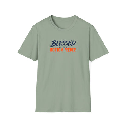 Blessed Be the Bottom Feeder Front & Back Christian Fishing T-Shirt - Psalm 40:2