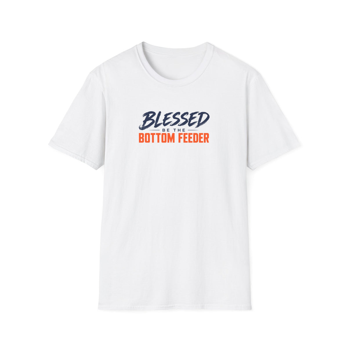 Blessed Be the Bottom Feeder Front & Back Christian Fishing T-Shirt - Psalm 40:2