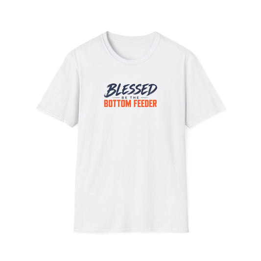 Blessed Be the Bottom Feeder Front & Back Christian Fishing T-Shirt - Psalm 40:2